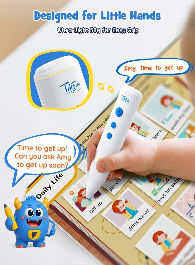 TEKFUN Talking Pen Books Sets, Learn to Read Sound Words Books with 500+ Interactive Games, Toddler Educational Birthday Gifts, Autism Sensory Games for Ages 1 2 3 4 5 6 - Image 3